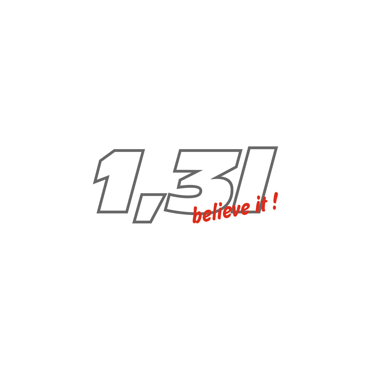 1.3L Believe It Sticker