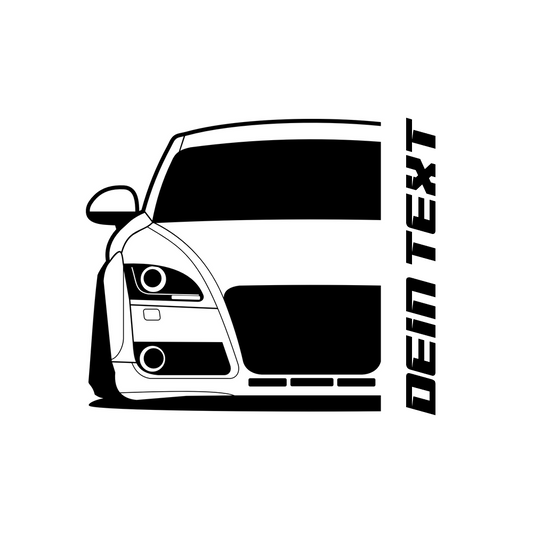 2. Audi TT 8N T-Shirt mit personalisierbarem Seitenschriftzug für Audi Fans
