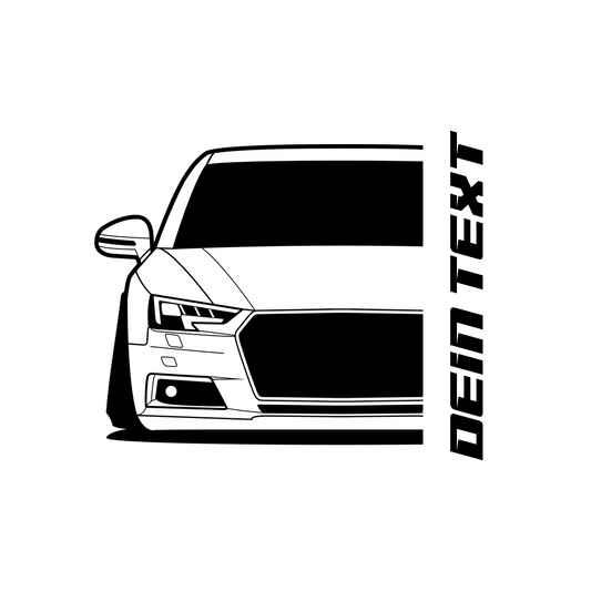 2. Audi A4 B9 T-Shirt mit personalisierbarem Seitenschriftzug für Audi Fans
