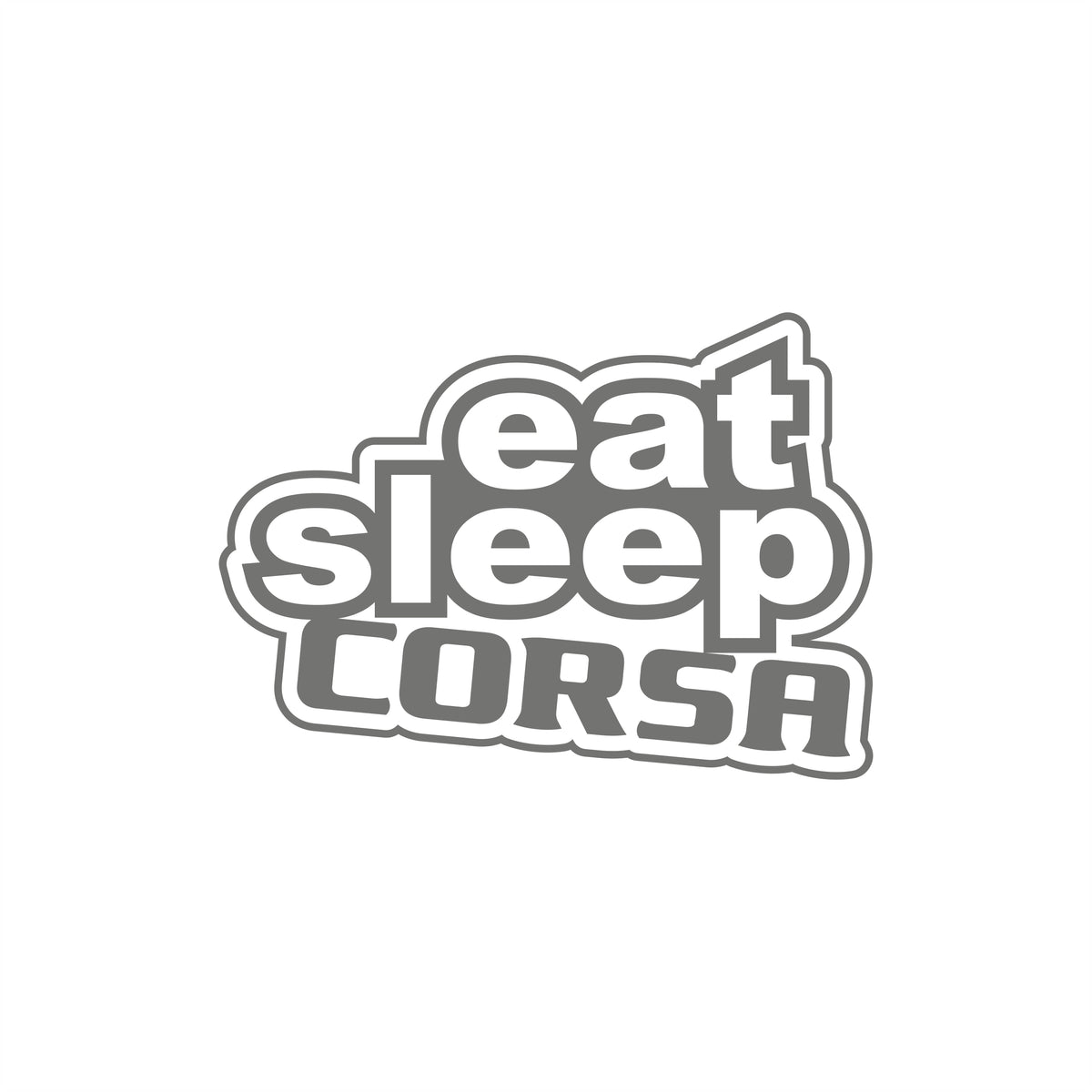Eat Sleep Corsa Outline