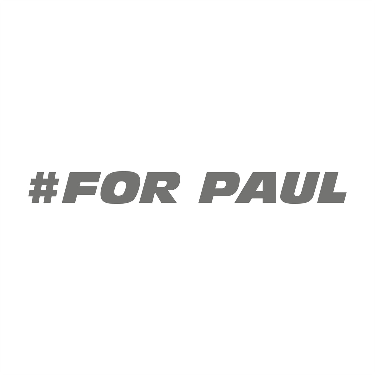 For Paul Walker