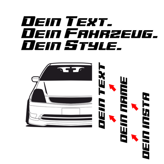 Honda Stream Prefacelift BJ 2000 – personalisierbares Shirt & Hoodie