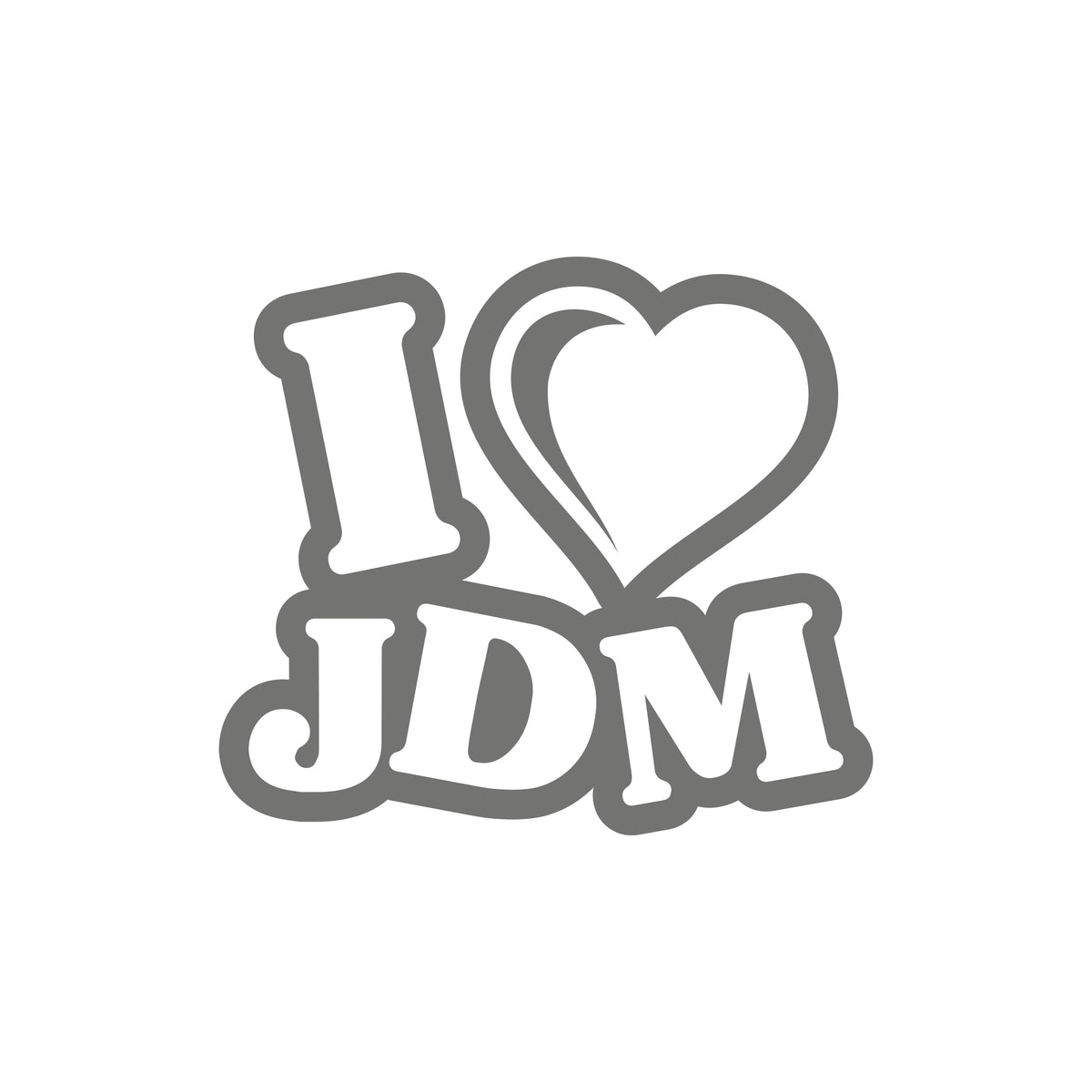 I love Jdm small 10cm Sticker