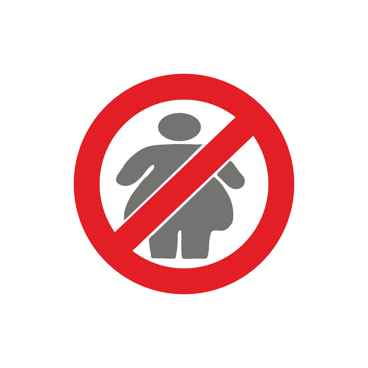 No Fat Chicks Verbotsschild