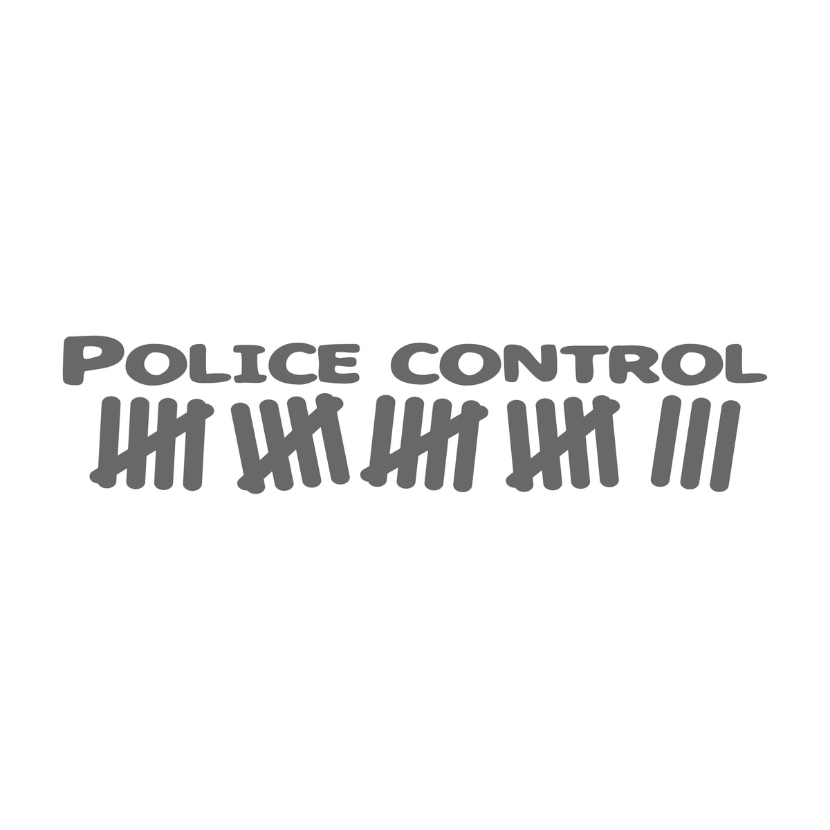 Police Control 17 cm Sticker