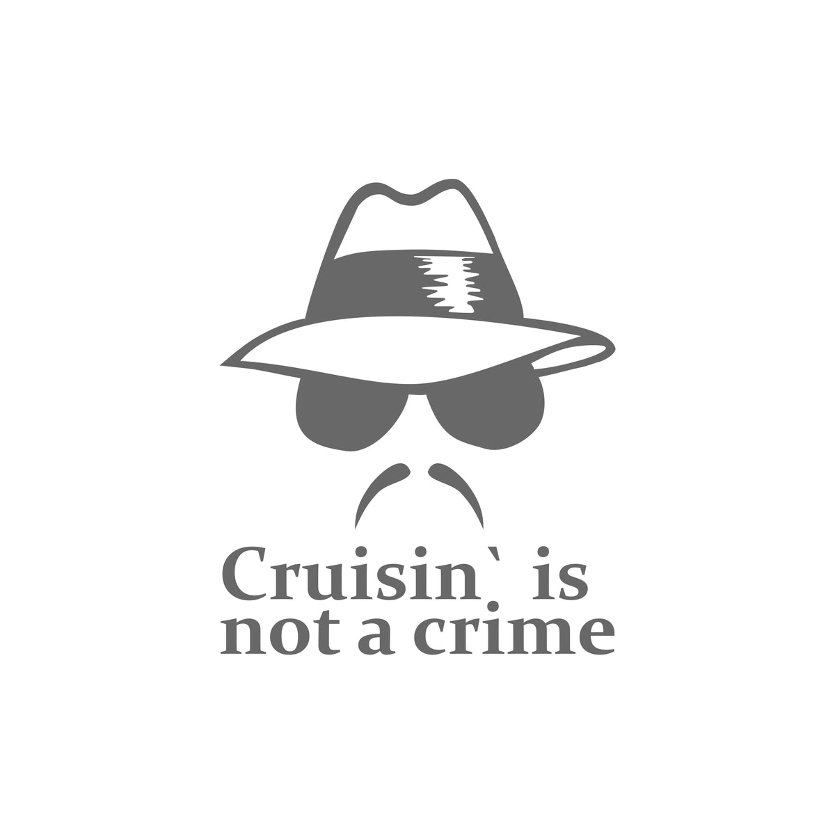 Cruisin Is Not a Crime Head Sticker