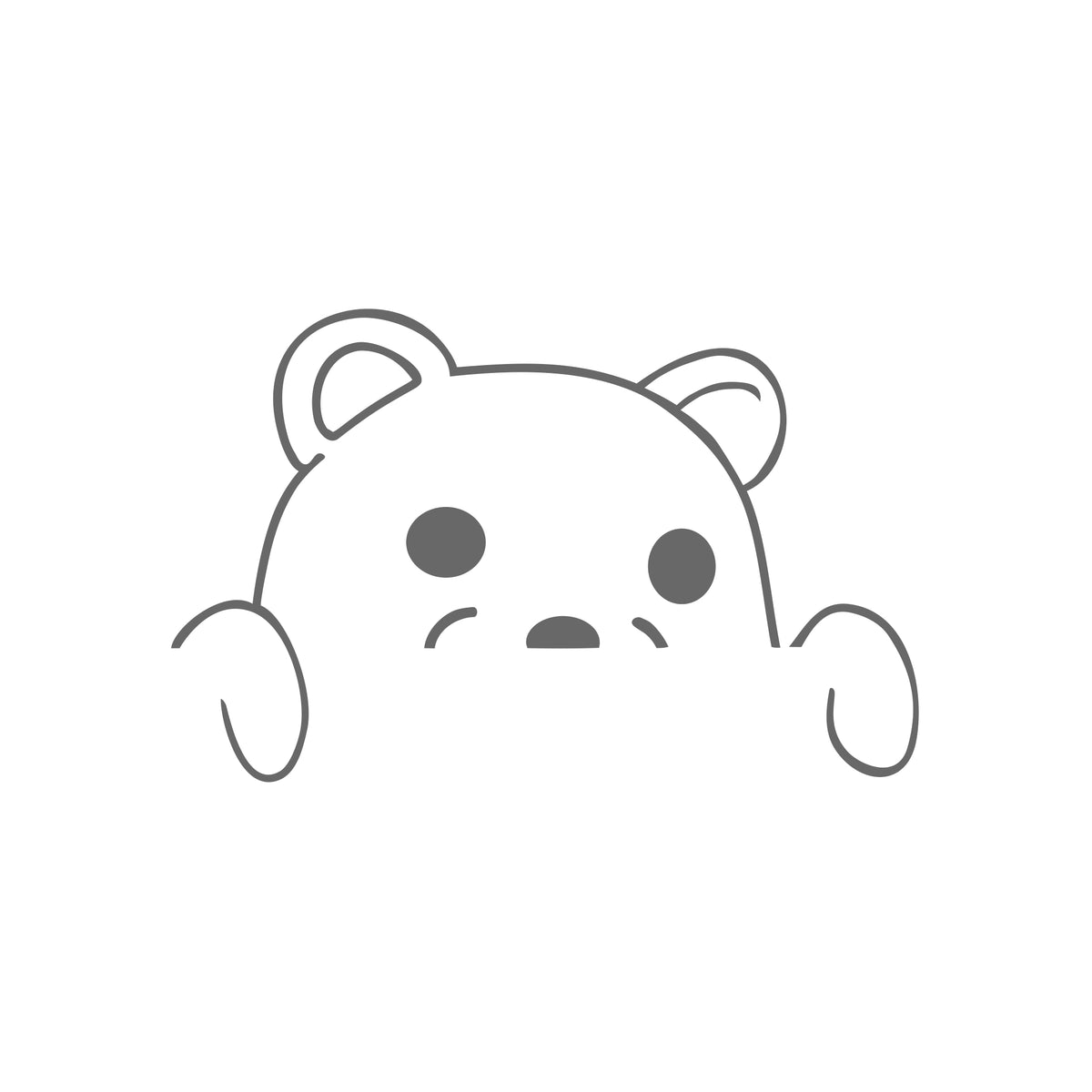 Pedobär Looking With Hands Sticker