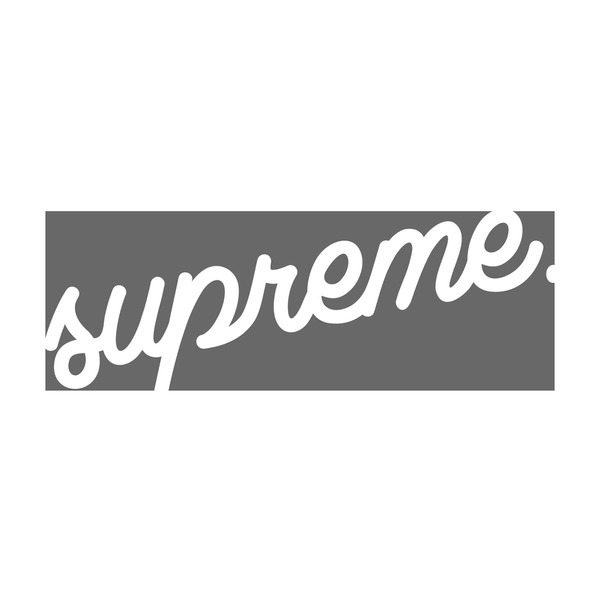 Supreme Rechteck 17 cm Sticker