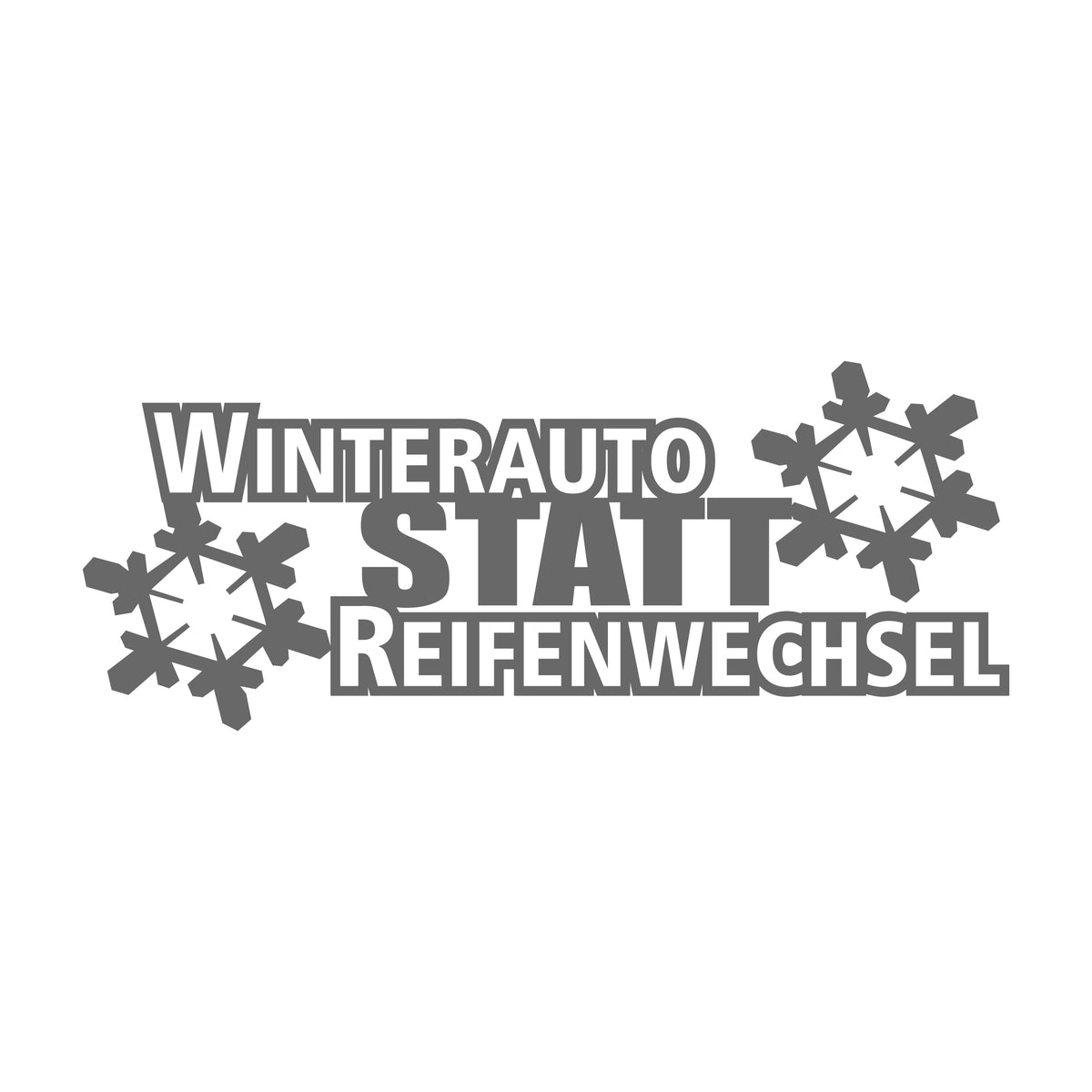 Winterauto Statt Reifenwechsel 17 cm Sticker