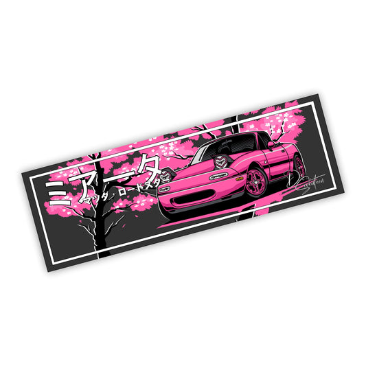 Cherry Blossom Miata MX5 Slapsticker