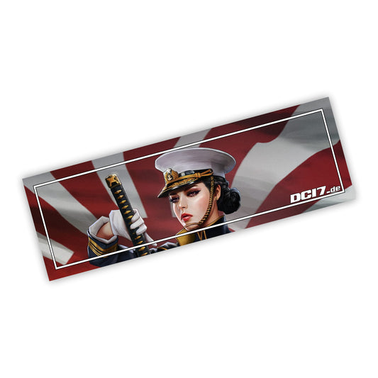 Lady Samurai Rising Sun Slapsticker