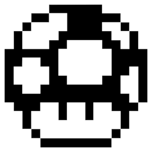 1 Up 8 Bit Schwarz