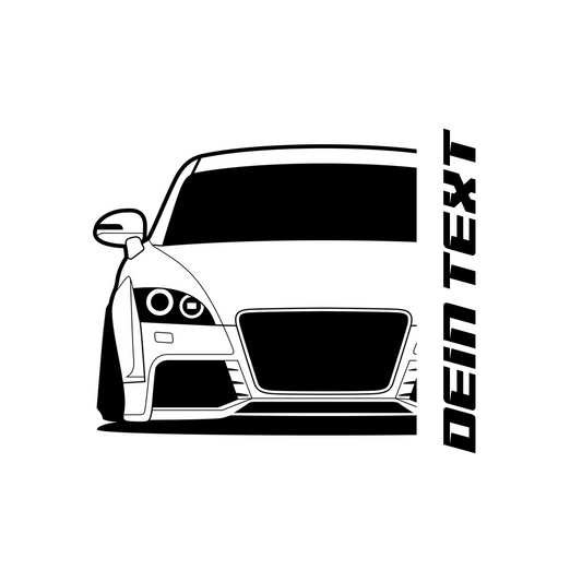 2.	Audi TT RS 8J Coupe T-Shirt mit personalisierbarem Seitenschriftzug für Audi Fans