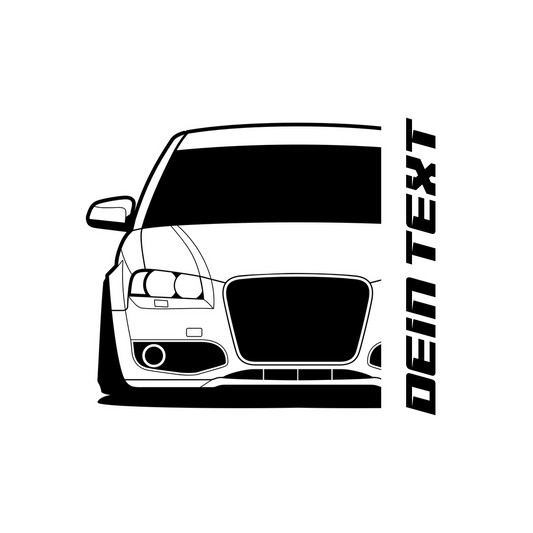 2.	Audi S3 8P T-Shirt mit personalisierbarem Seitenschriftzug für Audi Fans