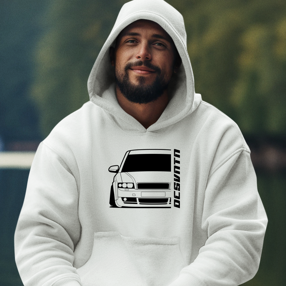 Audi A4 B6 8E Hoodie mit Print, Auto Hoodie für Audi Fans Baujahr 2000