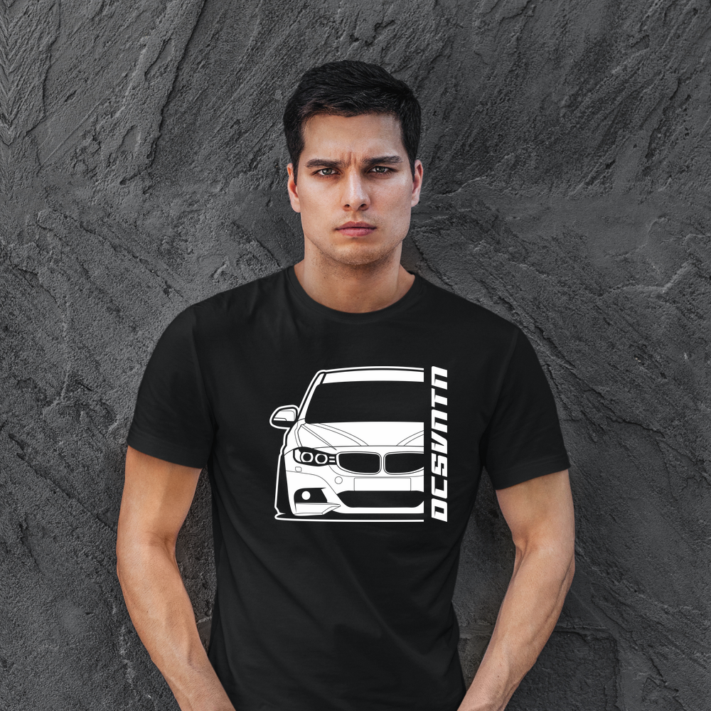 BMW F34 3er GT T-Shirt mit Print, Car Shirt für BMW Fans Baujahr 2013