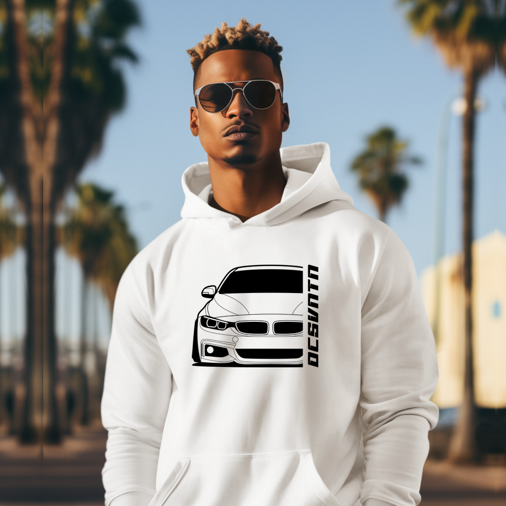 BMW 430i F32 Coupe Hoodie mit Print, Auto Hoodie für BMW Fans Baujahr 2013