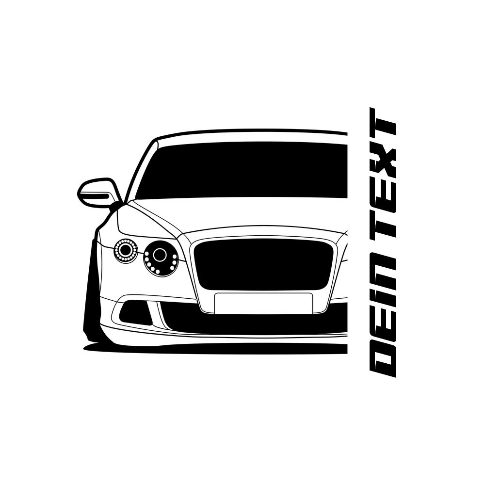 Bentley Continental GT Speed T-Shirt mit personalisierbarem Seitenschriftzug für Bentley Fans