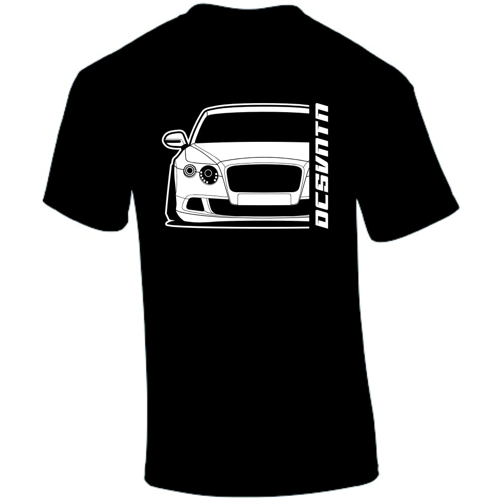 Bentley Continental GT Speed 2014 T-Shirt schwarz mit Luxury Car Silhouette
