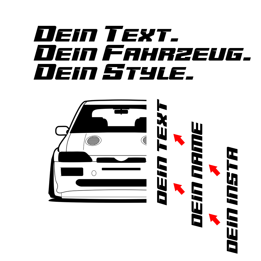 Ford Escort MK5 Cosworth BJ 1995 FO-002 – schwarzes Shirt