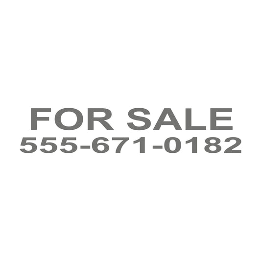 For sale 555-671-0182 17 cm Sticker