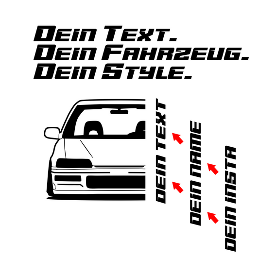 Honda Civic EE9 BJ 1989 – personalisierbares Shirt & Hoodie