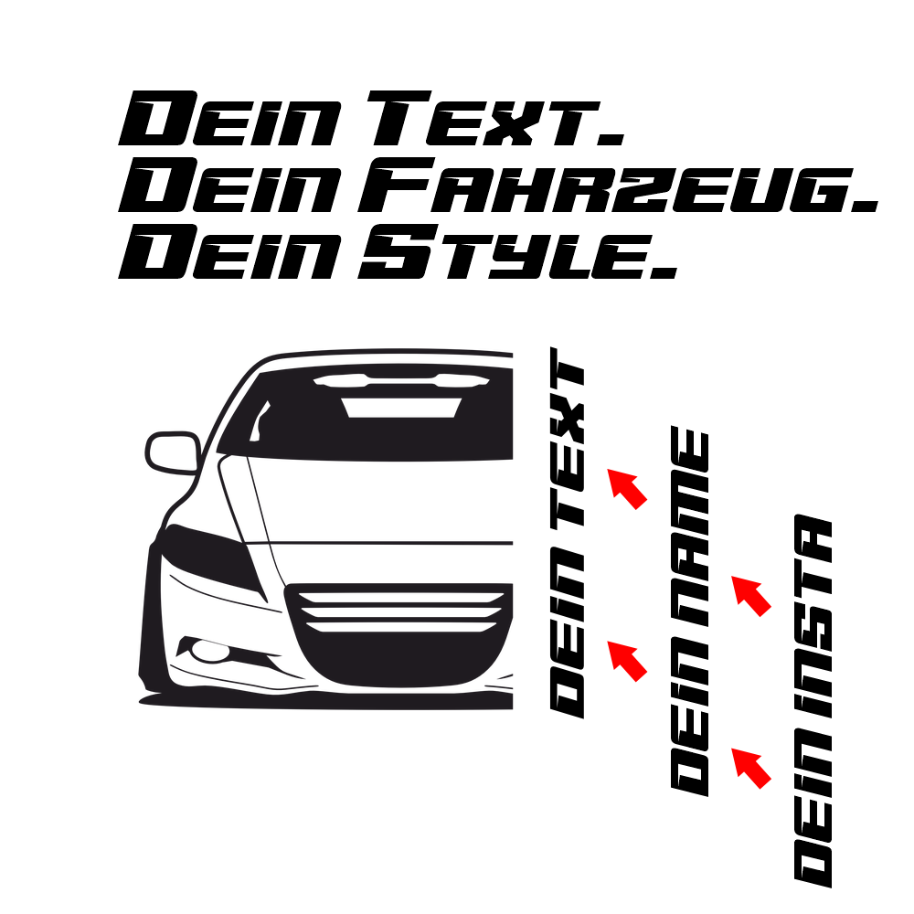 Honda CR-Z BJ 2010 – personalisierbares Shirt & Hoodie