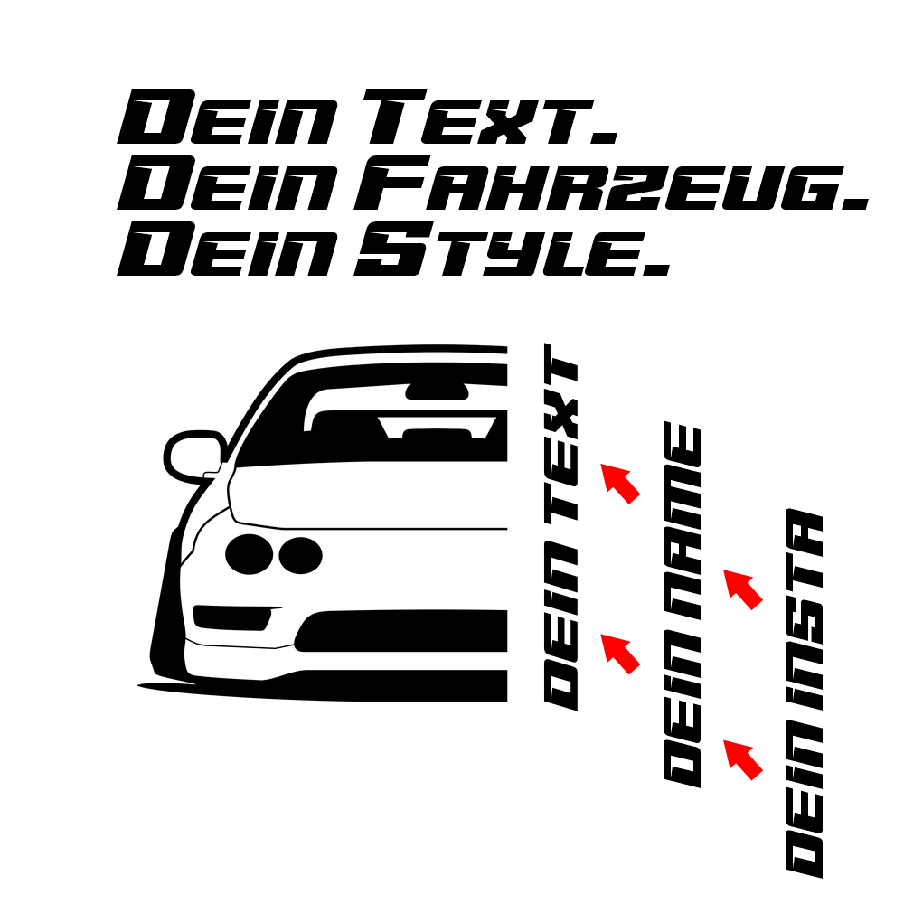 Honda Integra DC2 BJ 1998 – personalisierbares Shirt & Hoodie