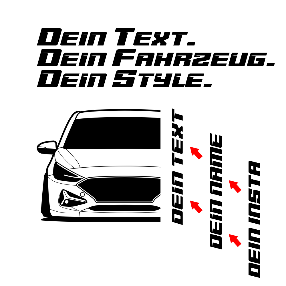 Hyundai I30 Facelift BJ 2021 – personalisierbares Shirt & Hoodie
