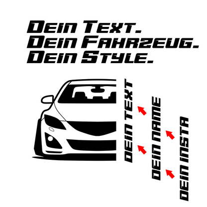 Mazda 6 GH BJ 2006 – personalisierbares Shirt & Hoodie
