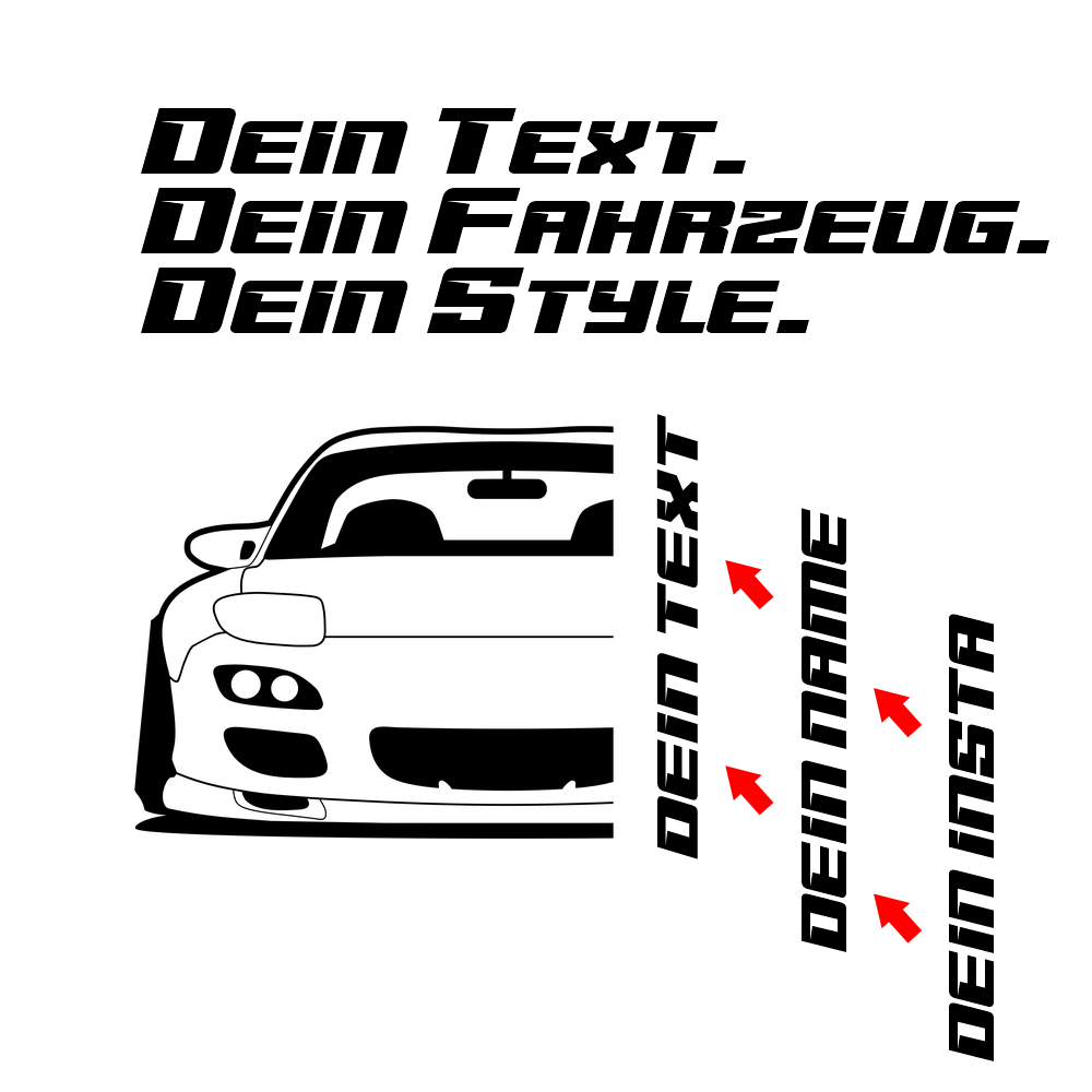 Mazda RX-7 FD BJ 1992 – personalisierbares Shirt & Hoodie
