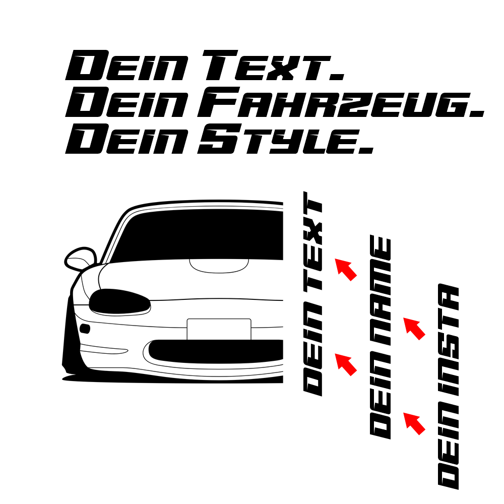 1998 Mazda MX-5 NB Pre-facelift – customizable Shirts & Hoodies