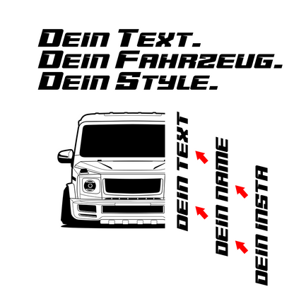 Mercedes G-Klasse BJ 2018 – personalisierbares Shirt & Hoodie