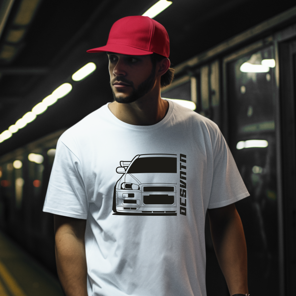 Nissan Skyline R34 GTR Spoiler 1999 Model – customizable Shirts & Hoodies