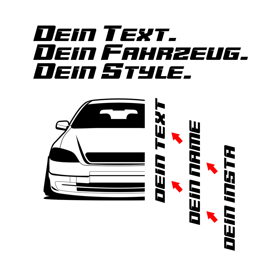 Opel Astra G BJ 1998 – personalisierbares Shirt & Hoodie