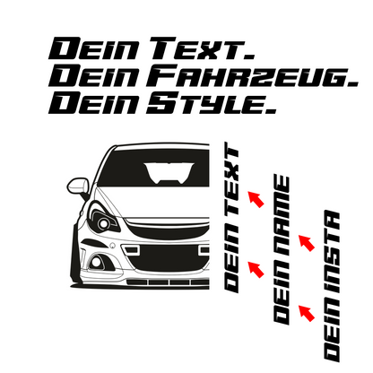 Opel Corsa D OPC BJ 2007 – personalisierbares Shirt & Hoodie