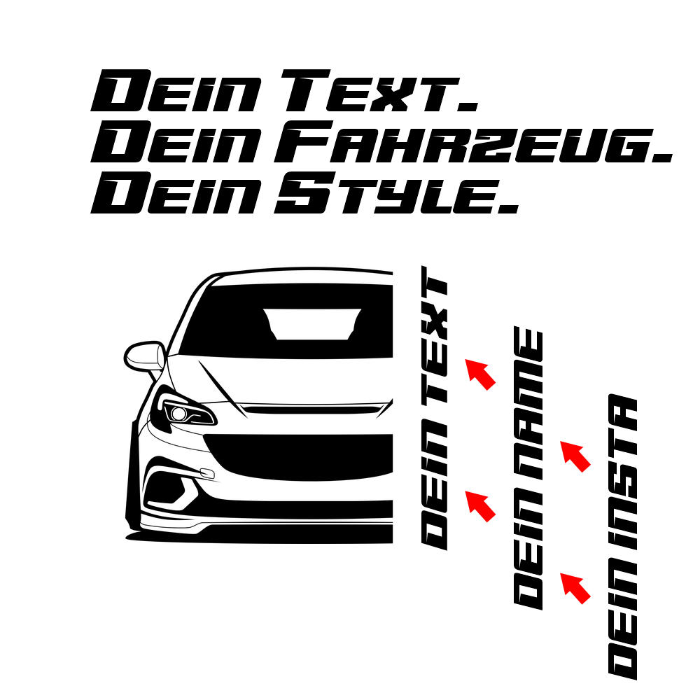 Opel Corsa E GSI BJ 2014 – personalisierbares Shirt & Hoodie