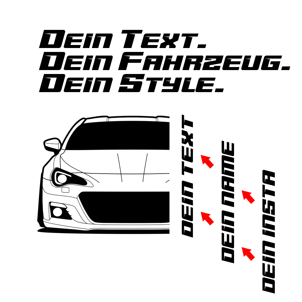 Subaru BRZ BJ 2012 – personalisierbares Shirt & Hoodie