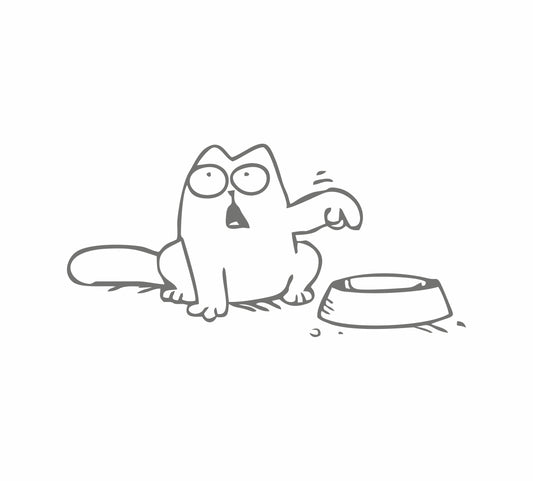 Simon Cat Napf Sticker