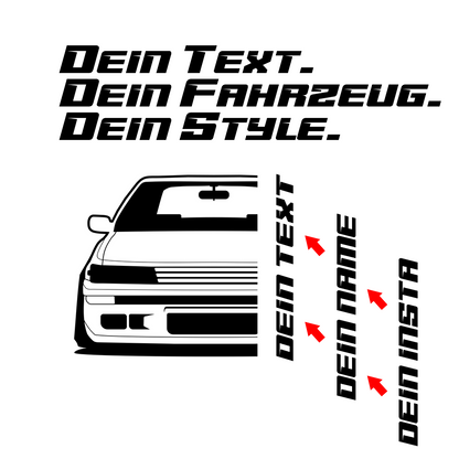 Toyota AE92 GTI BJ 1987 – personalisierbares Shirt & Hoodie