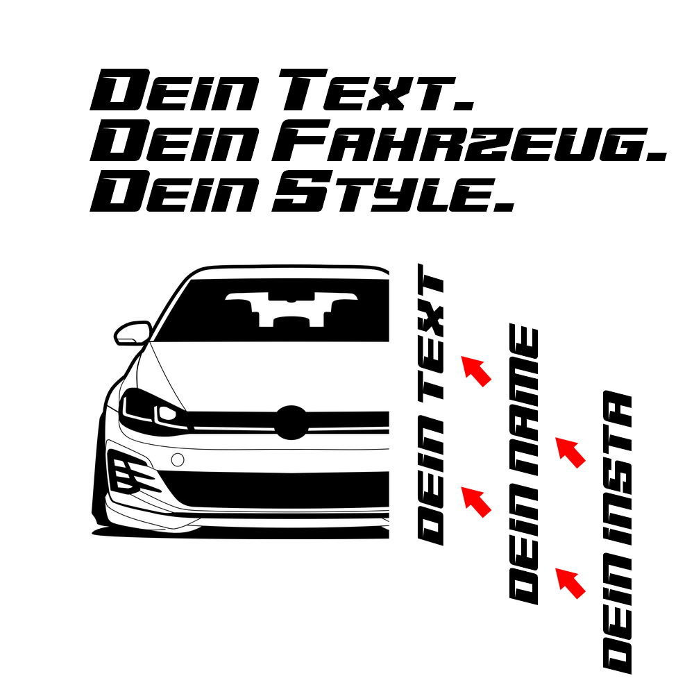 VW Golf MK 7.5 GTI TCR Facelift MY 2019 – Customizable Shirts & Hoodies